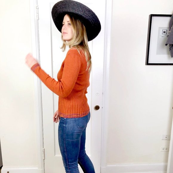 BCBG Black Straw Hat - Picture 6 of 12